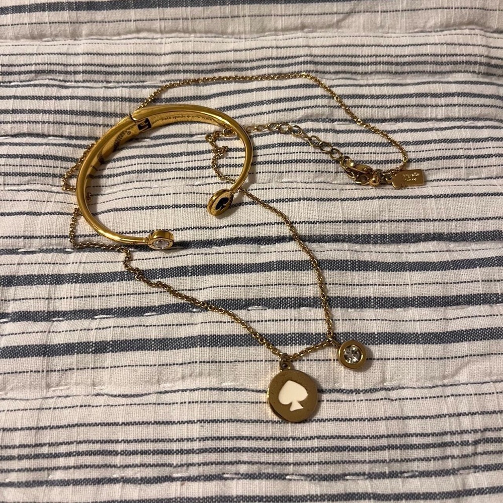 Gold Bracelet and Necklace Set